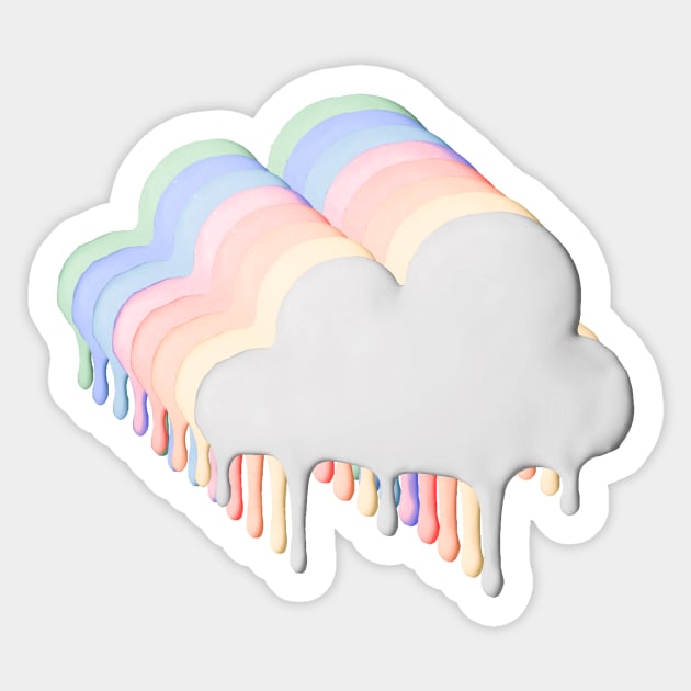 Dixie Damelio - be happy Cloud pop rainbow (with shadows)| Charli Damelio Hype House Tiktok Sticker by Vane22april